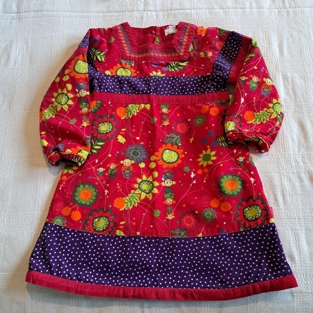 Me Too girls size 4 years corduroy dress, jersey lined, VGUC